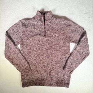 Kian D Los Angeles Men's Red Brown Cotton Knit Sweater Large Heathered‎